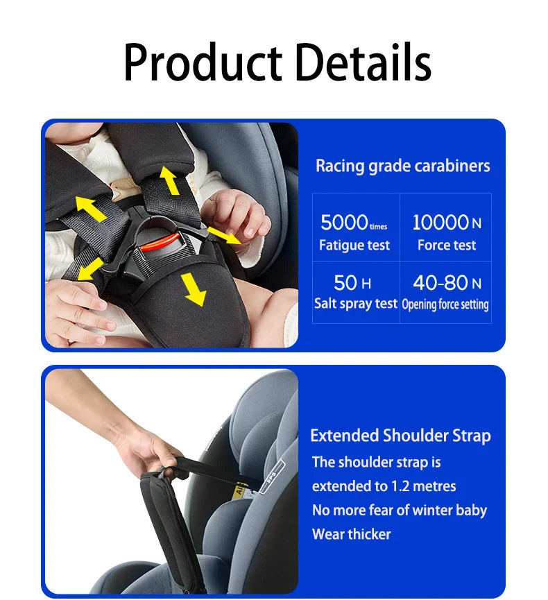 baby safety seats  from 0-12 years