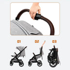 Ultra-Light Travel Baby Stroller (0–4 Years) – Foldable & Cabin-Friendly