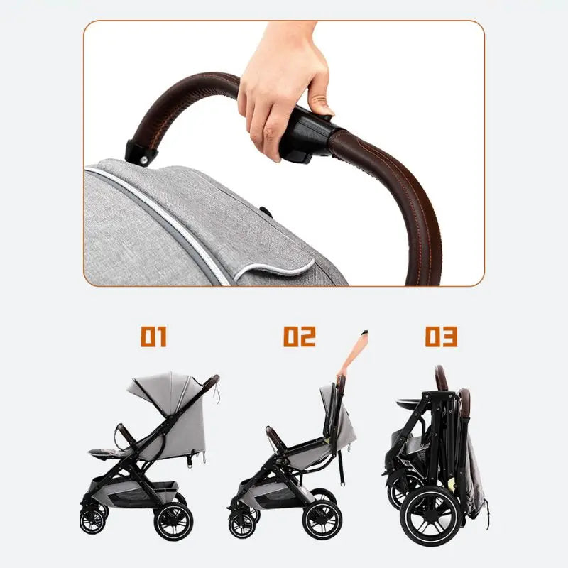 Ultra-Light Travel Baby Stroller (0–4 Years) – Foldable & Cabin-Friendly