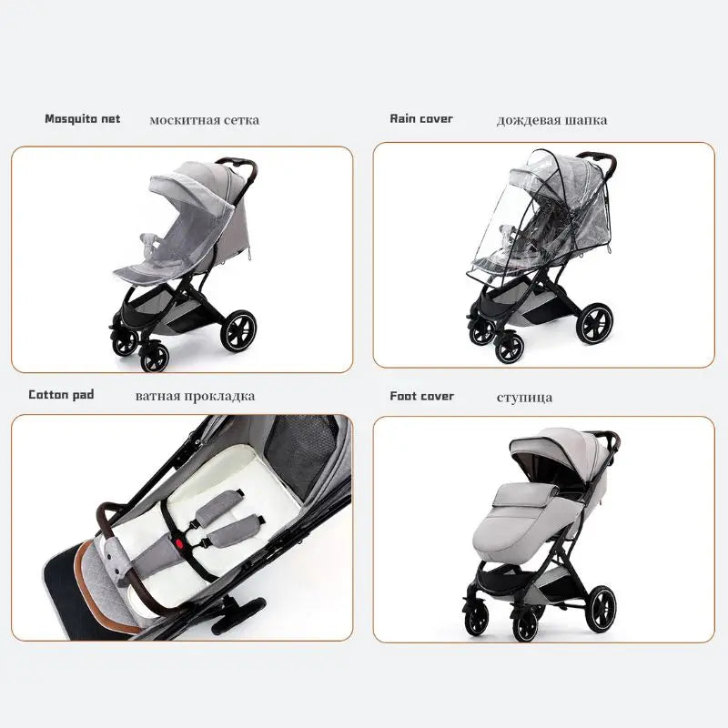 Travel Baby Stroller Ultra-lightweight  For 0-4 Year Old