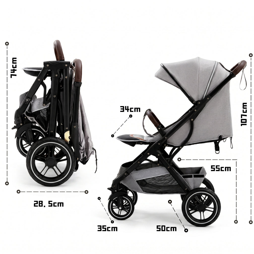 Ultra-Light Travel Baby Stroller (0–4 Years) – Foldable & Cabin-Friendly