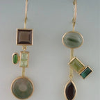 Green Stone Eye Earrings